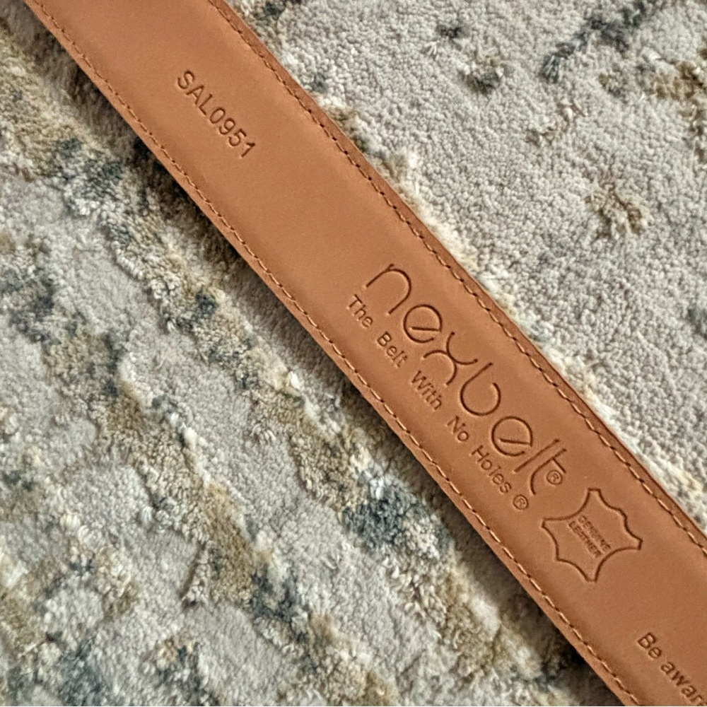 Nexbelt brown crocodile leather no hole ratchet belt, no buckle, 32-46 - Picture 7 of 9